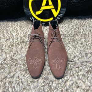 Suede Leather Dress Boots - Image 5