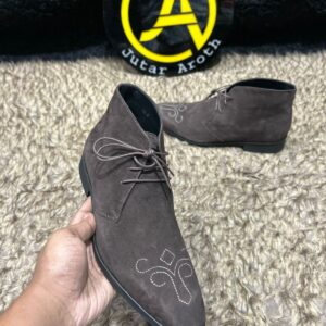 Suede Leather Dress Boots - Image 4