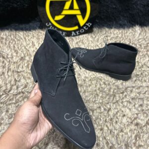 Suede Leather Dress Boots - Image 3