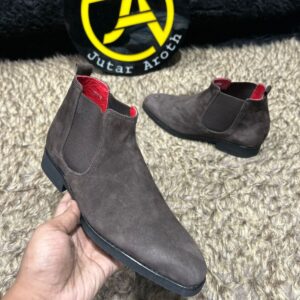 Suede Leather Chelsea Boots - Image 4