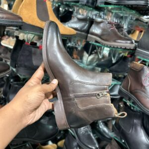 Leather Chelsea Boots with Zipper - Image 5